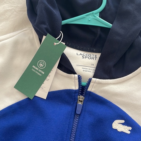 Lacoste Hooded Organic Cotton Zip Sweatshirt - Picture 5 of 9